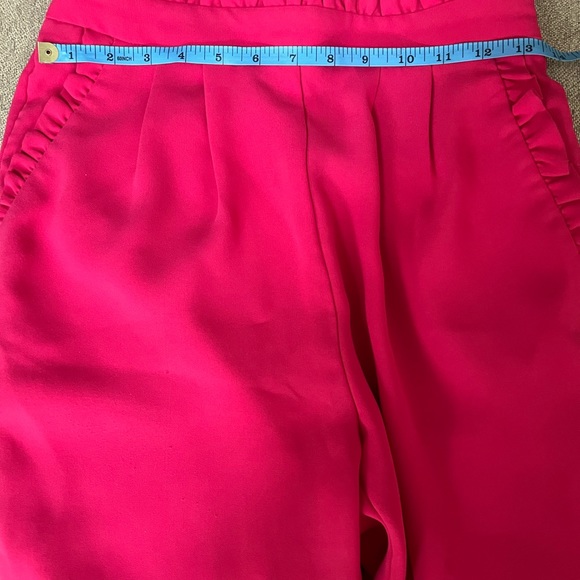 Zara Basic Hot Pink Dress Pants with Ruffles design. - Picture 8 of 8